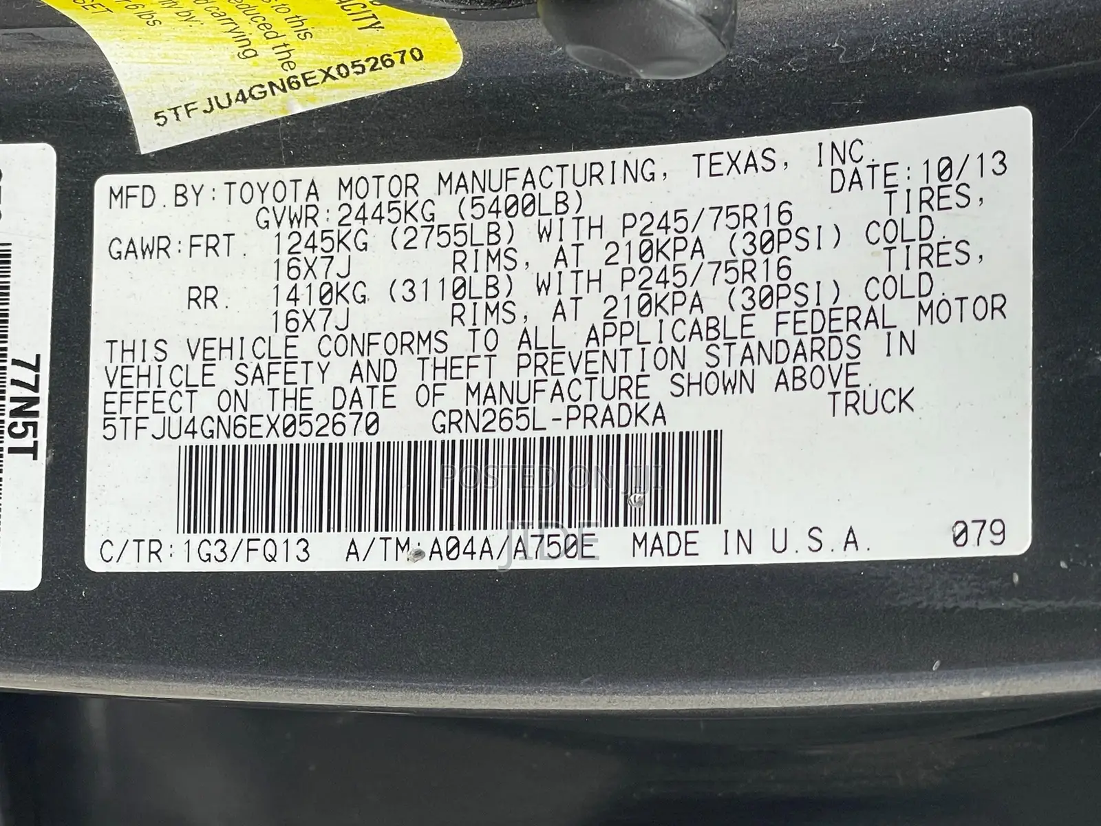 Toyota Tacoma PreRunner V6 4dr Double Cab 5.0 ft. SB (4.0L 6cyl 5A)