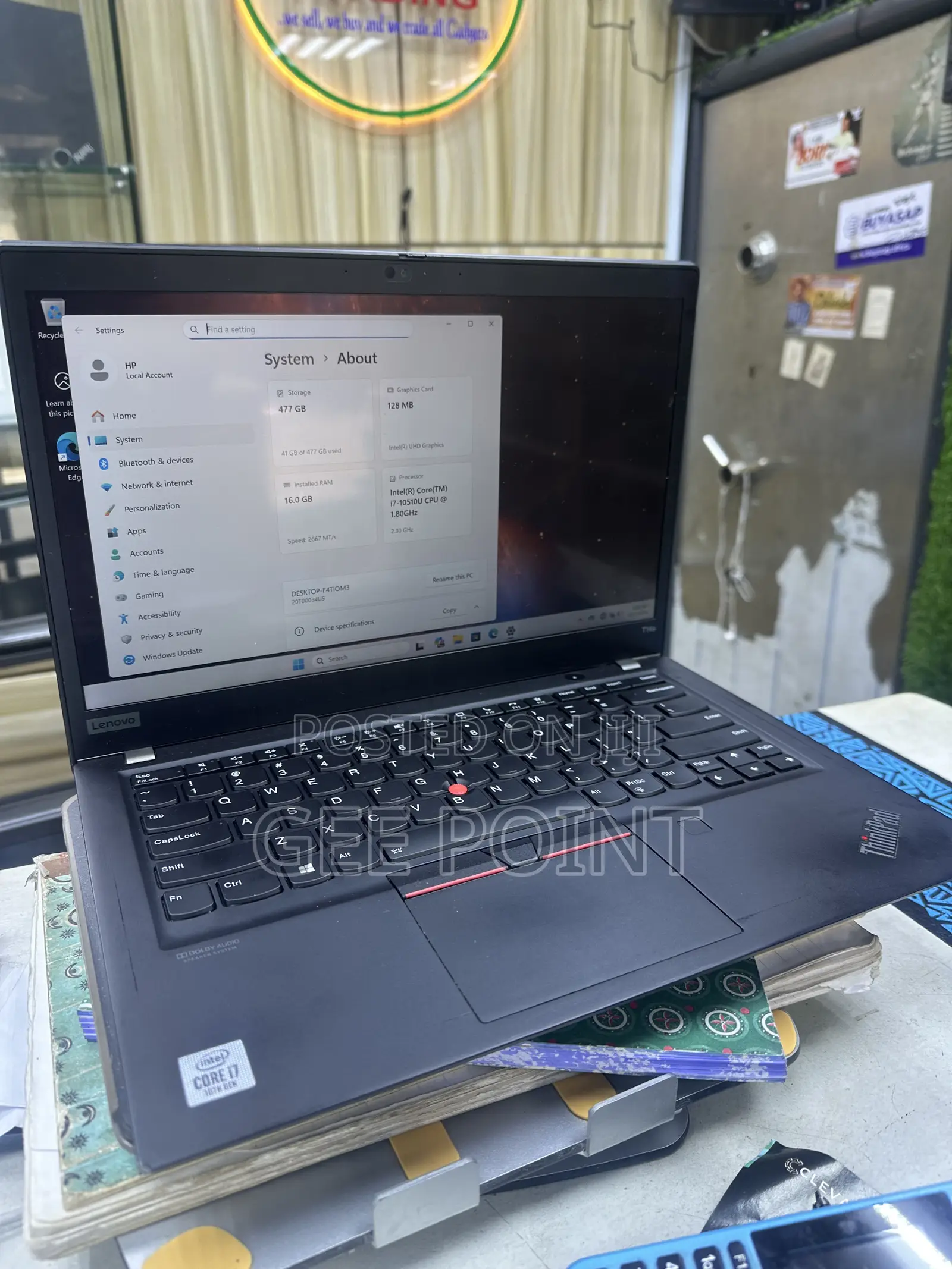 Laptop Lenovo ThinkPad T14 8GB Intel Core i5 SSD 256GB