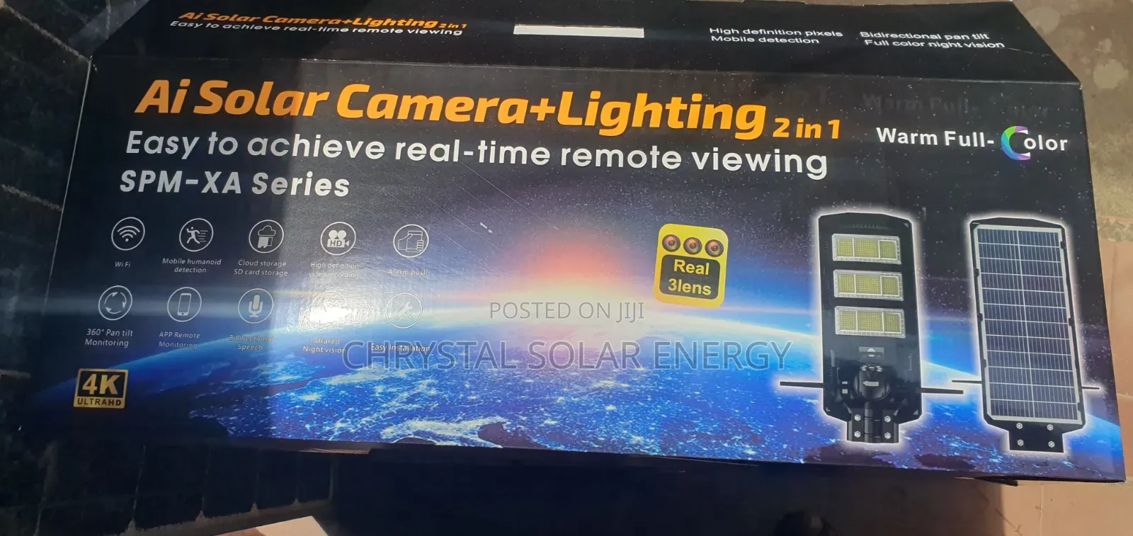 Real 3 Lens Complete 3-in-1 Lens Solar Camera With Solar Street Light