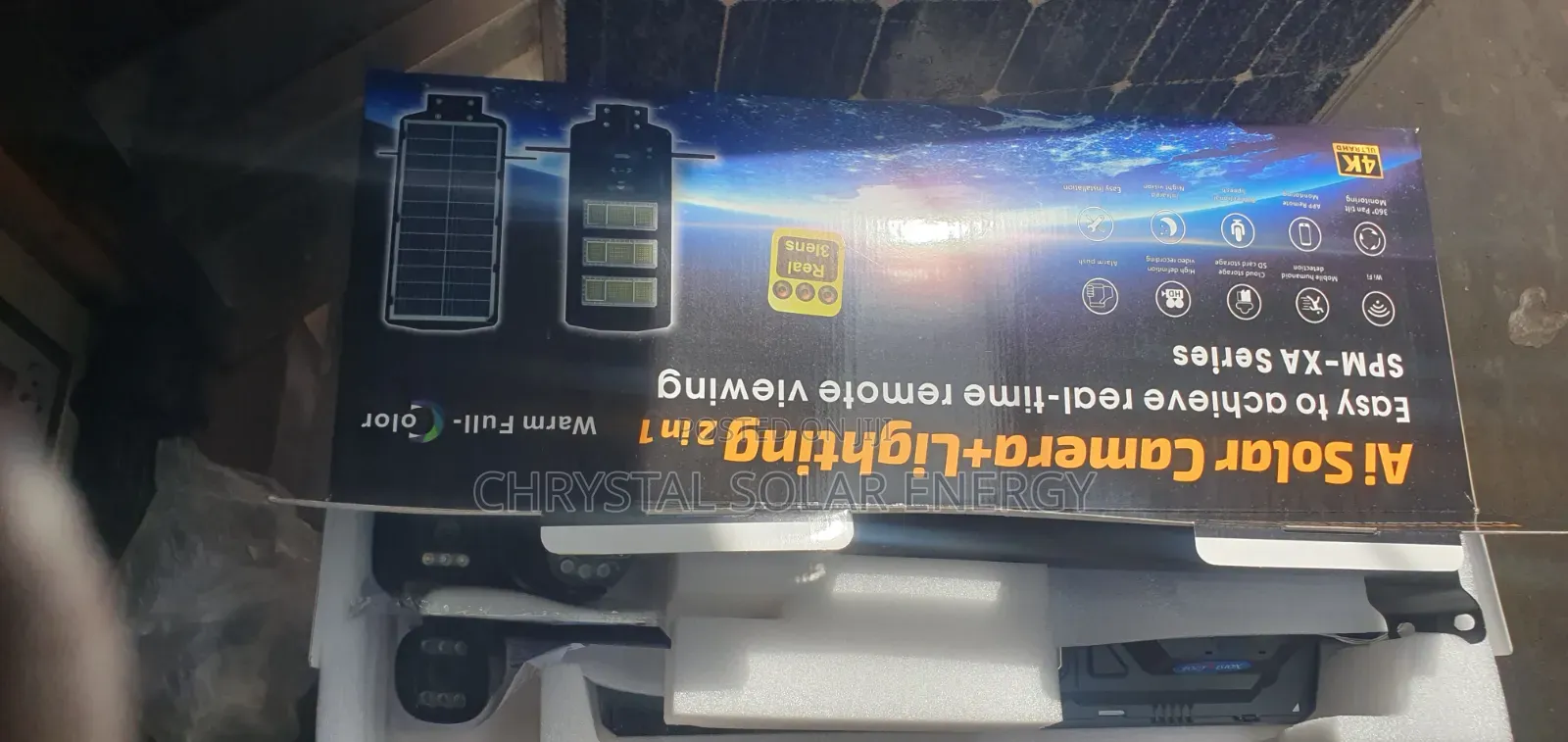 V380 Direct 3 Lens Solar Camera With Solar Street Light & Install Kits