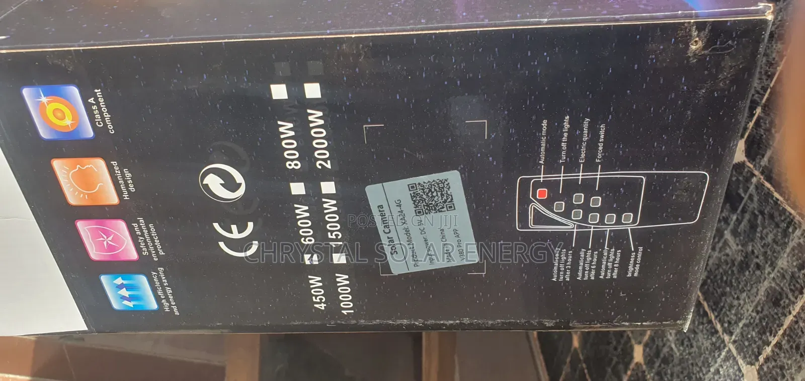 V380 Direct 3 Lens Solar Camera With Solar Street Light & Install Kits