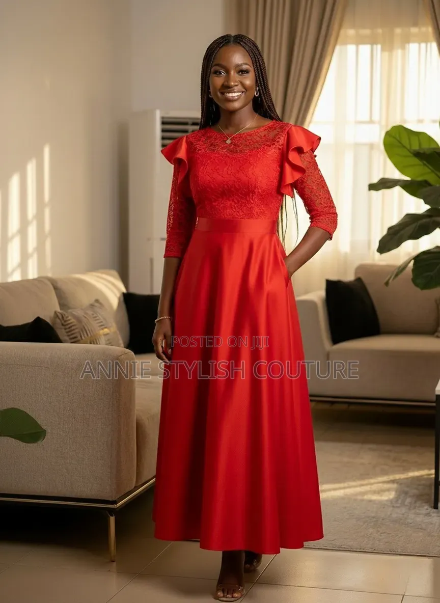 Scarlet Ruffles Lace Maxi