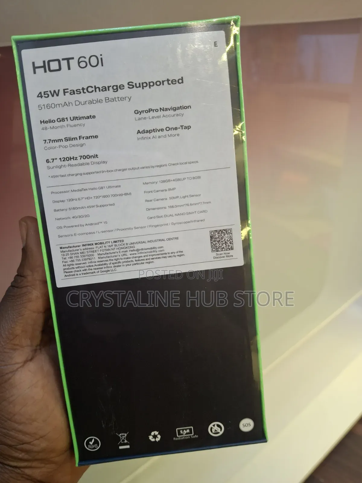 New Infinix Hot 60i 128 GB Silver