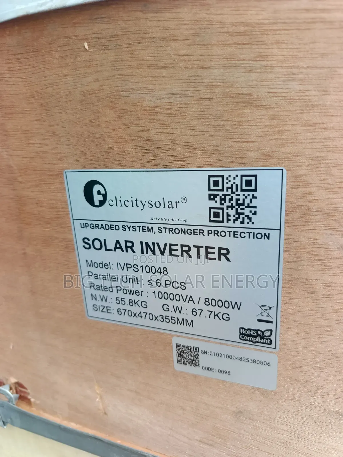 10kva 48v Felicity Inverter Ivps