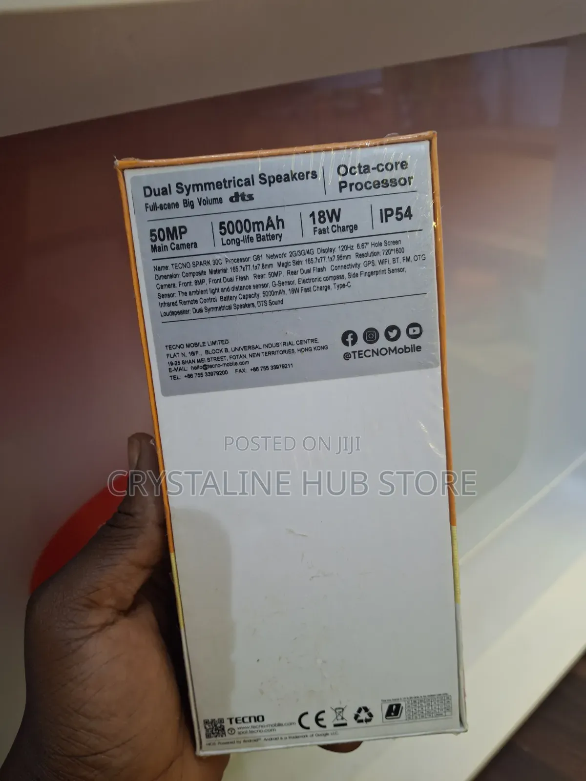 New Tecno Spark 30C 128 GB White