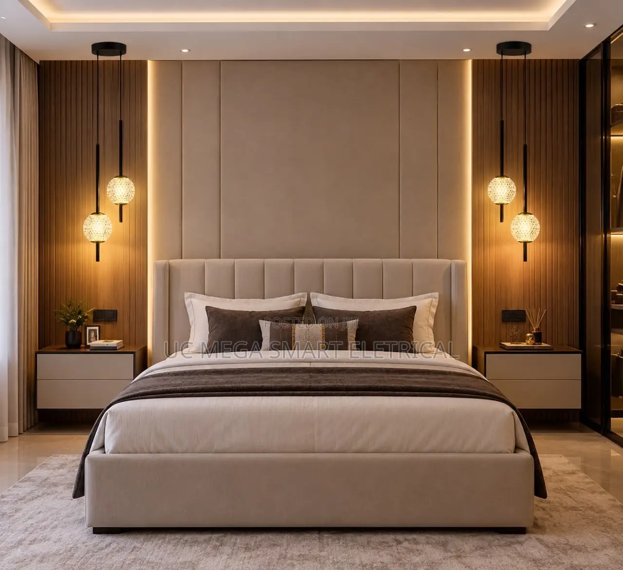 Glass Ball Pendant Lights Nordic Bedroom Bedside Long Line Hanginglamp