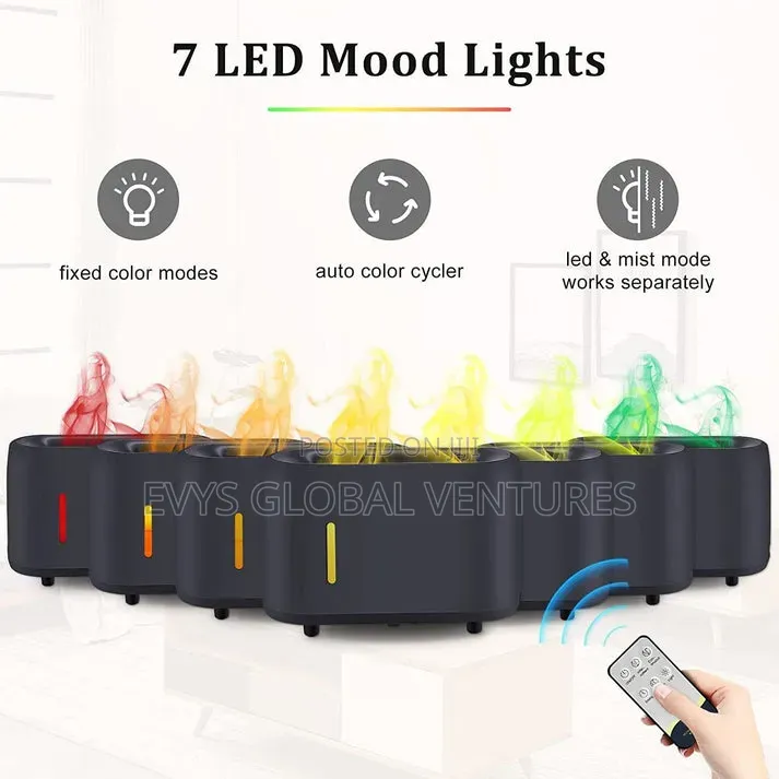 Electric Humidifier Diffuser Remote Control - 240ml Water Tank