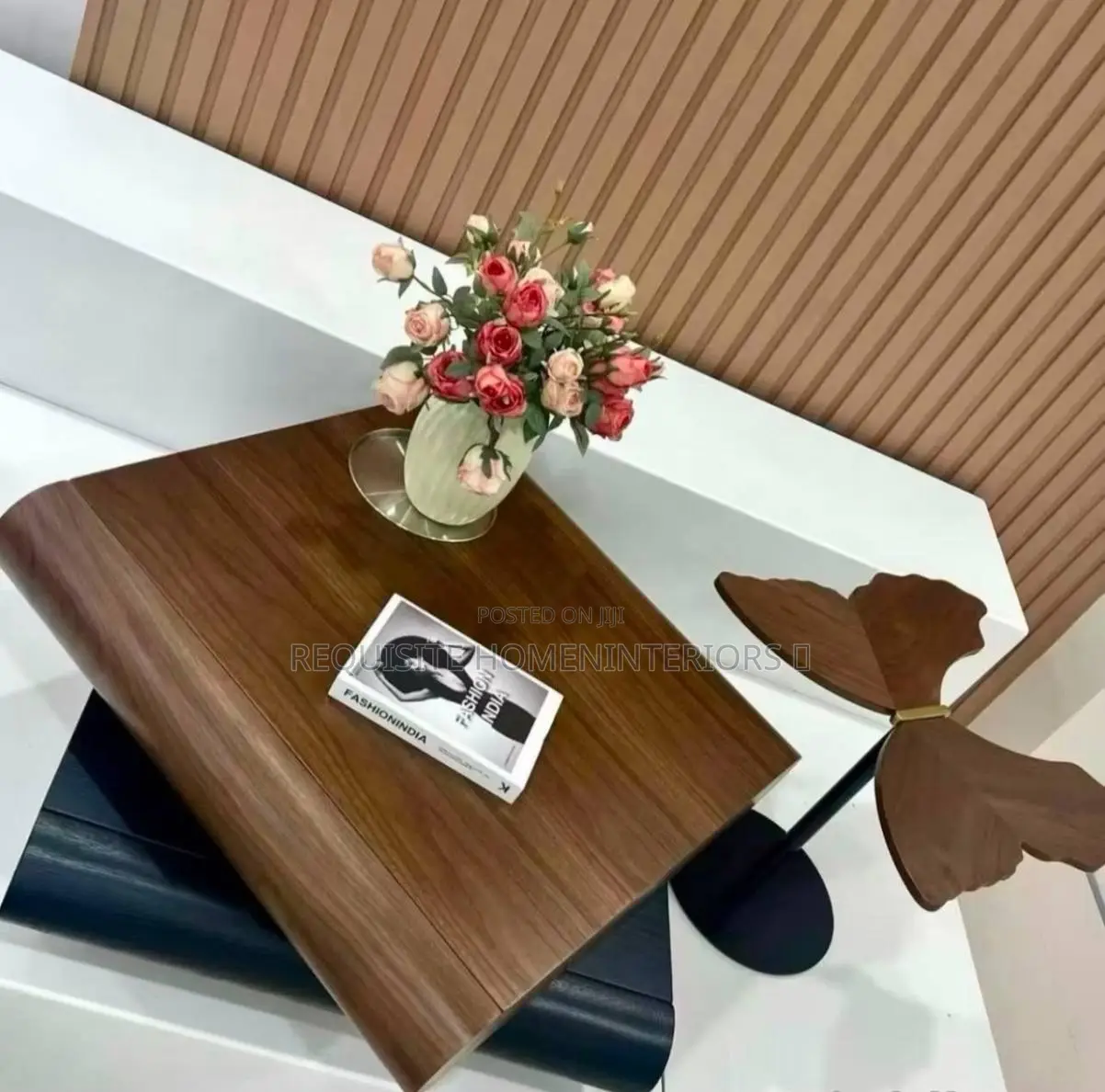 Luxury Modern Wooden Center Table Set – Elegant Designer Coffee Table