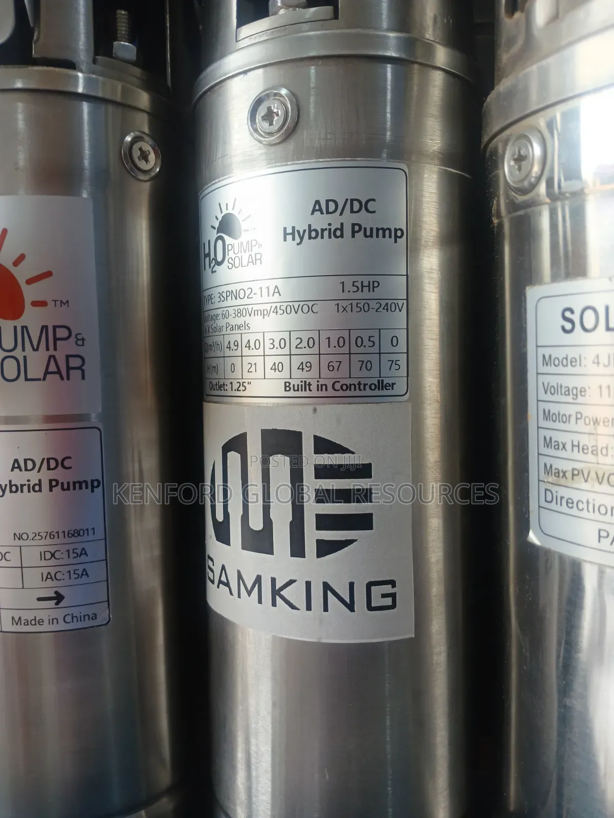 1.5hp Complete With Pannel Solar Pumping Machine Hybrid AC/Dc