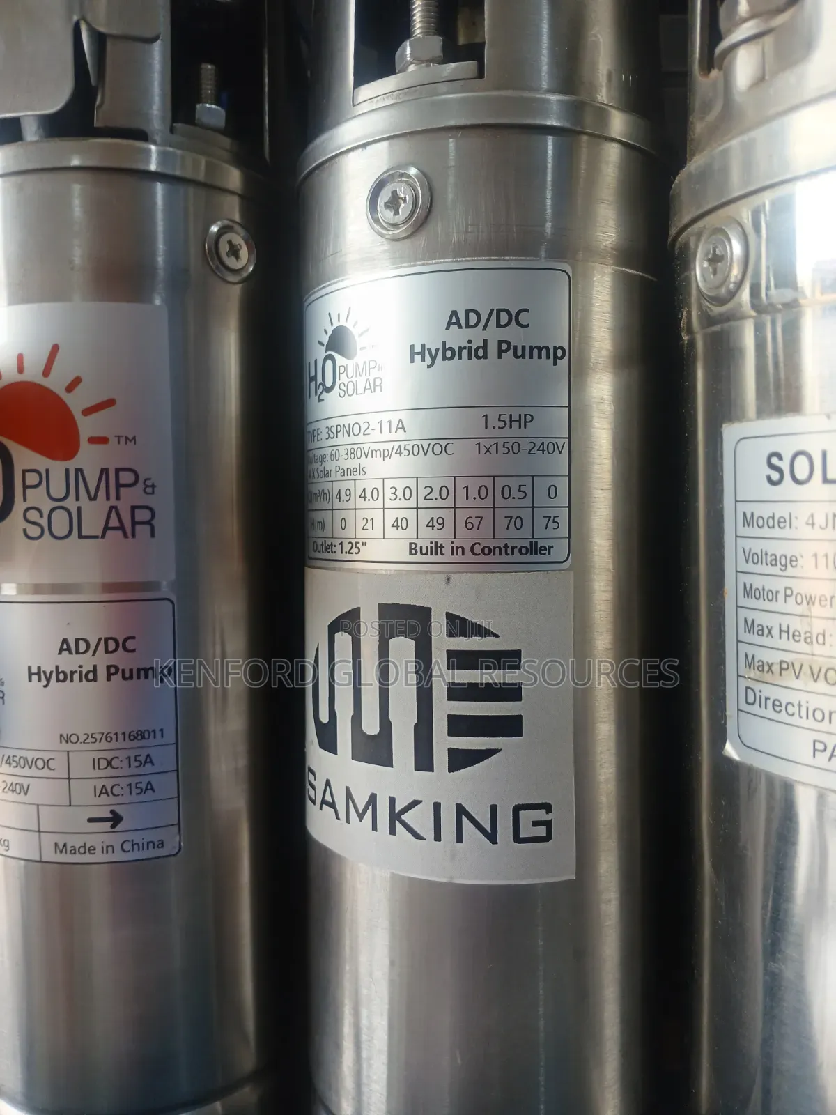1.5hp Complete With Pannel Solar Pumping Machine Hybrid AC/Dc