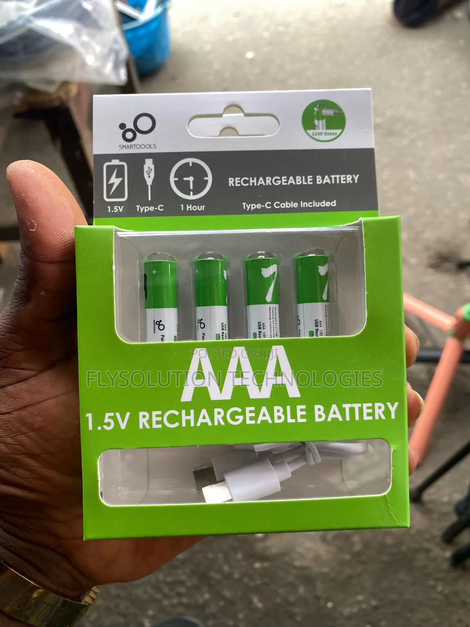 SmarToools AAA 1.5V USB Type-C Rechargeable Batteries (4-Pack)