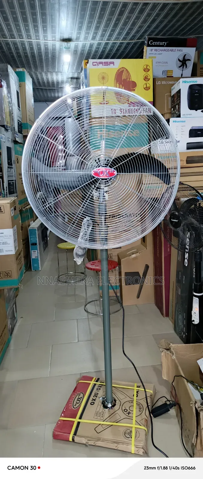 Original Ox 26" Industrial Standing Fan.