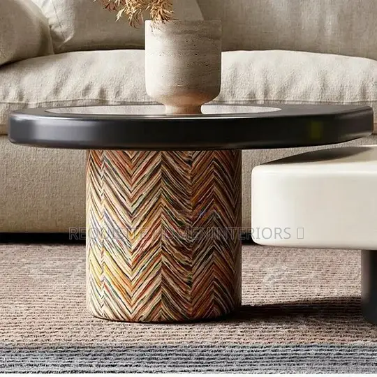 Luxury Modern Coffee Table Set – Elegant White & Black Center Tables