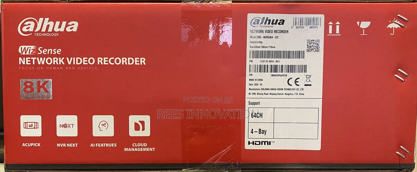 Dahua 64ch NVR ( WizSense Network Video Recorder – DH-NVR5464-EI2)