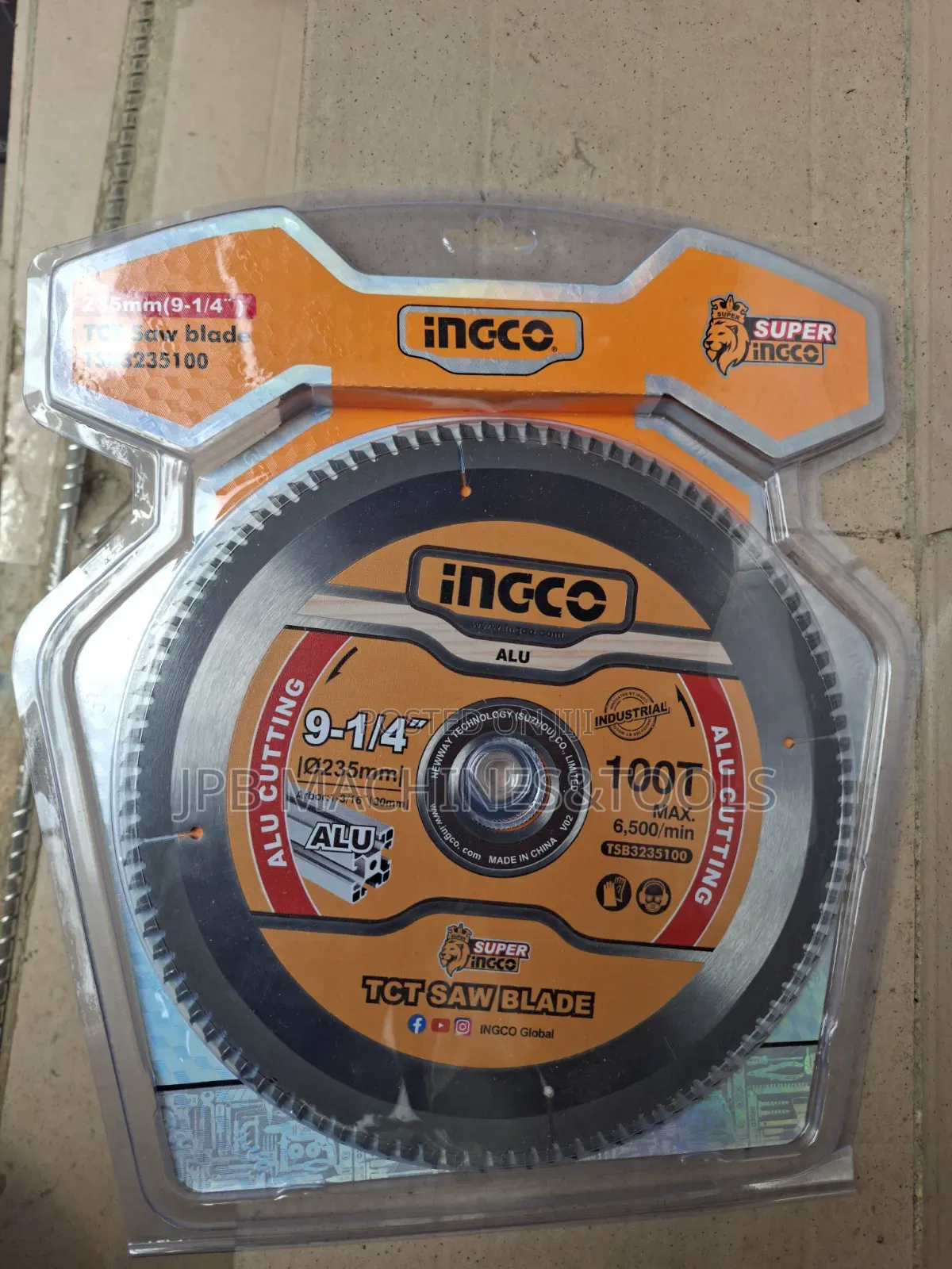 235mm Ingco Saw Blade TCT 100th for Aluminium
