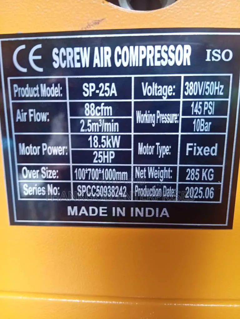Screw Compressor 25hp