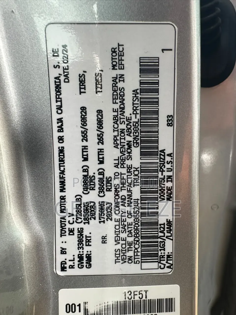 Toyota Tundra 2025 Silver
