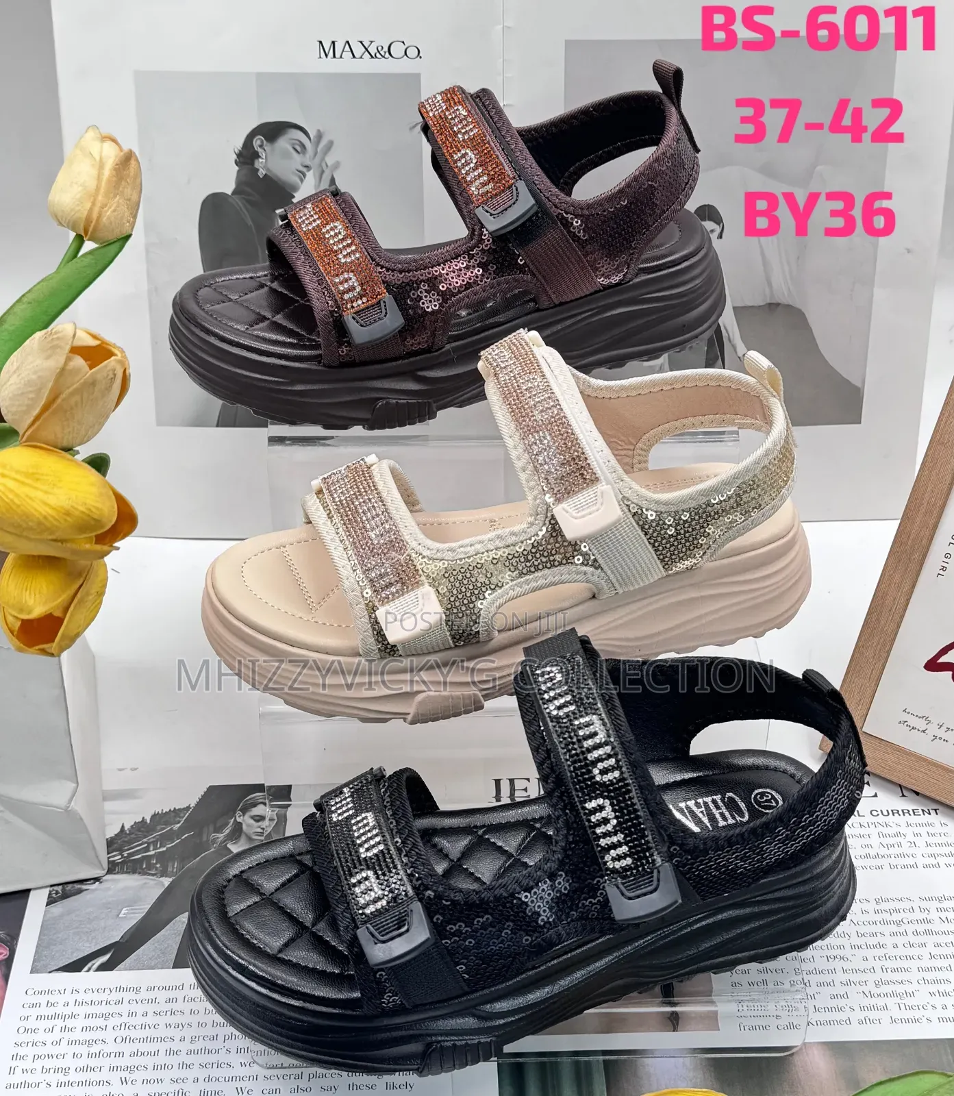 BS-6011 Ladies Chunky Platform Sandals