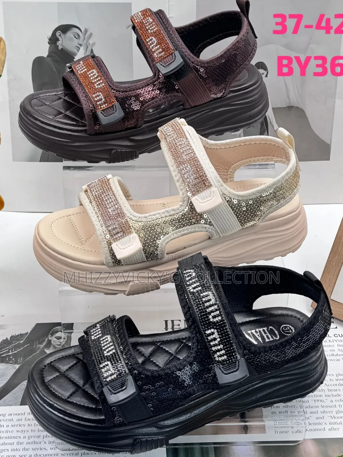 BS-6011 Ladies Chunky Platform Sandals