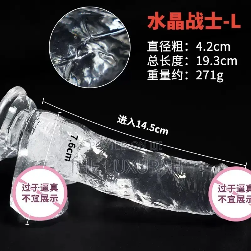 Transparent Clear Medium Sized Dildo