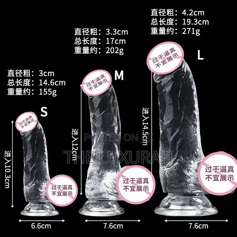 Transparent Clear Medium Sized Dildo