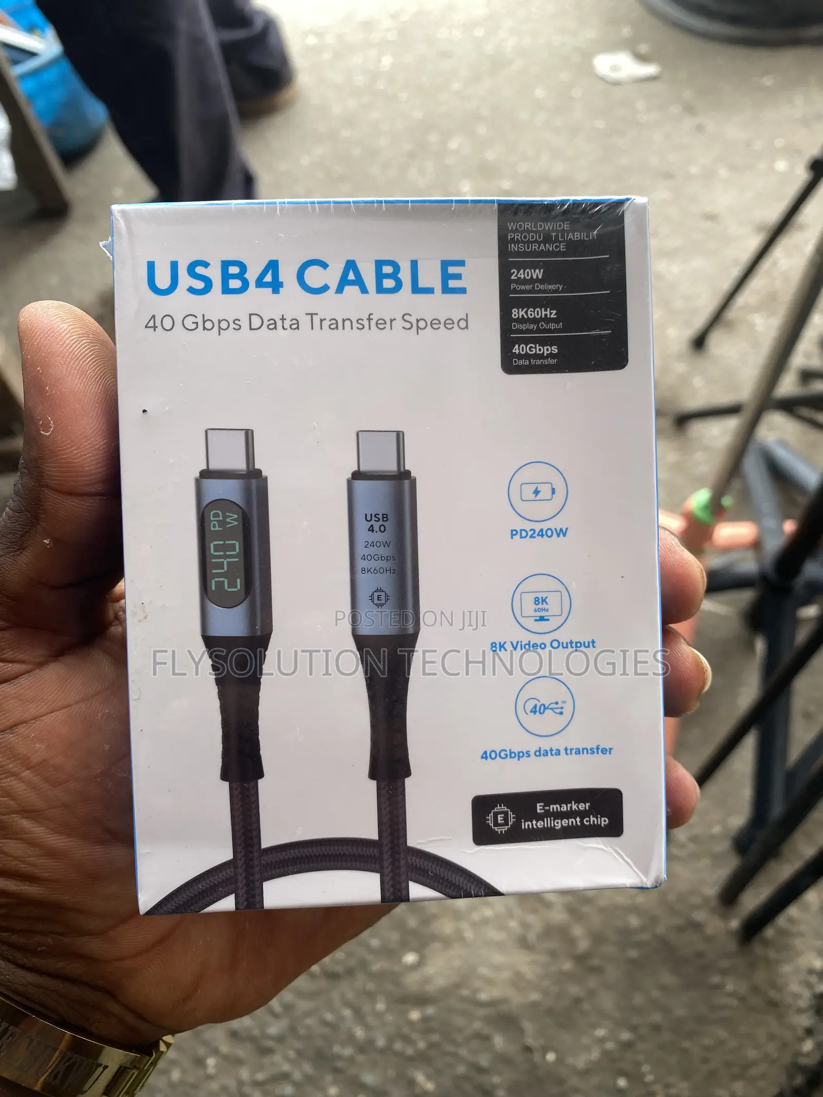 High Performance PD 240W USB4 Type-C to Type-C Cable 40Gbps