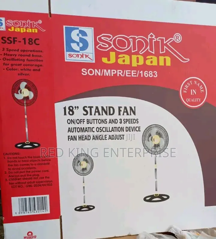 Sonik 18" Standing Fan