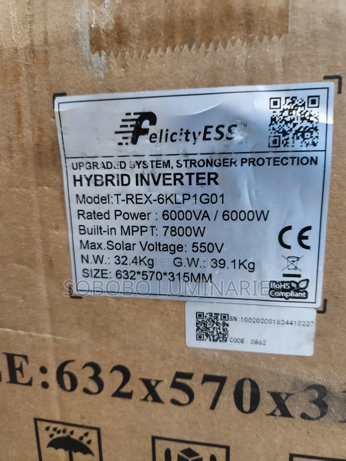 6kva 48v Felicity Hybrid Inverter