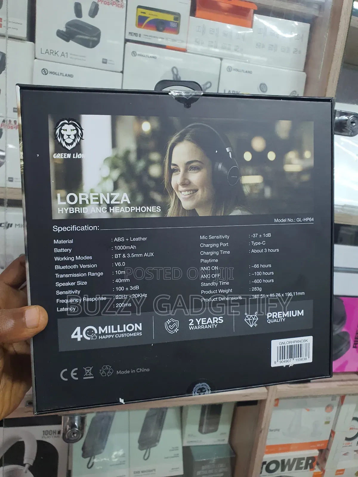 Green Lion Lorenza Hybrid ANC Headphones