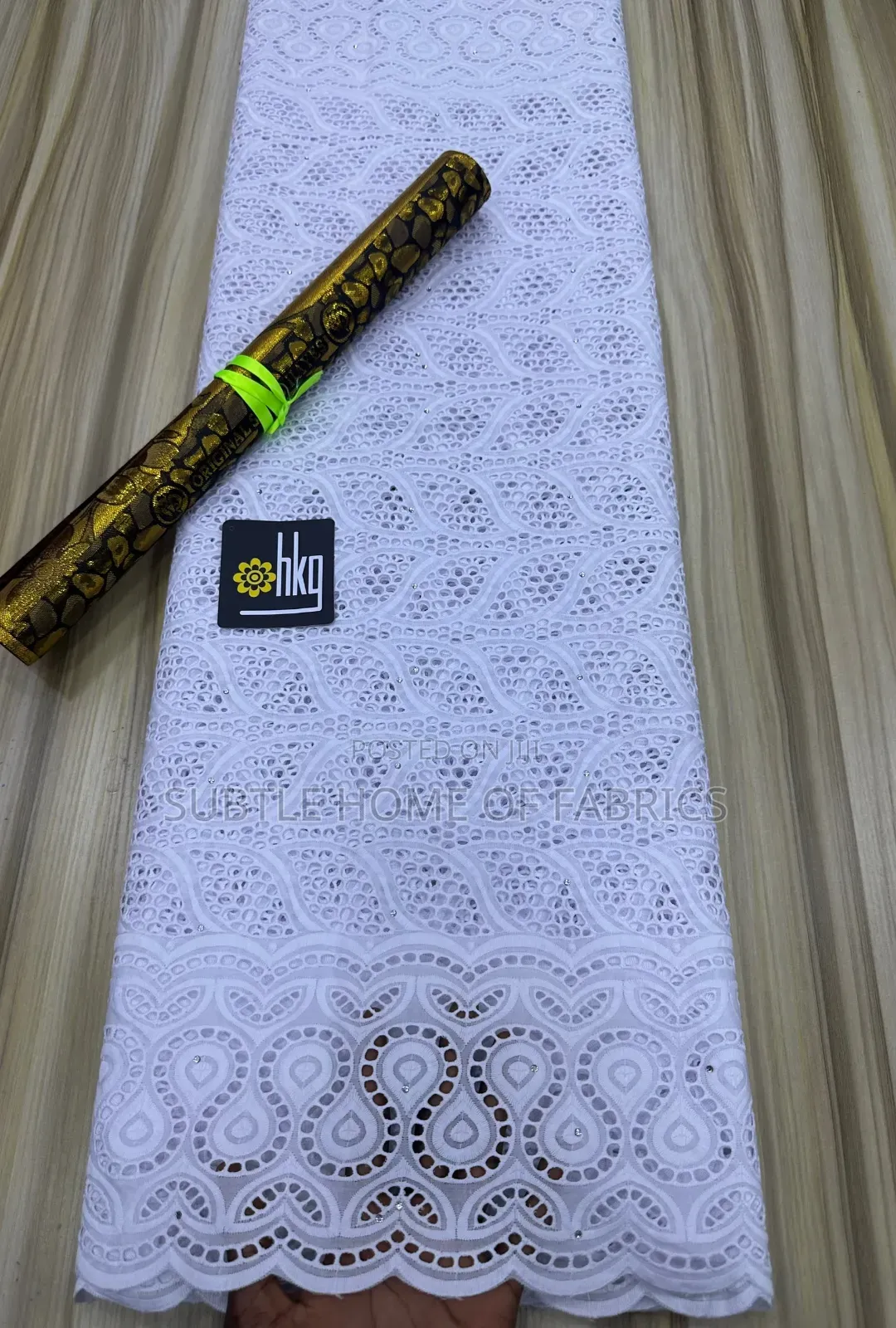 All White HKG Drylace — Elegance in Every Thread!