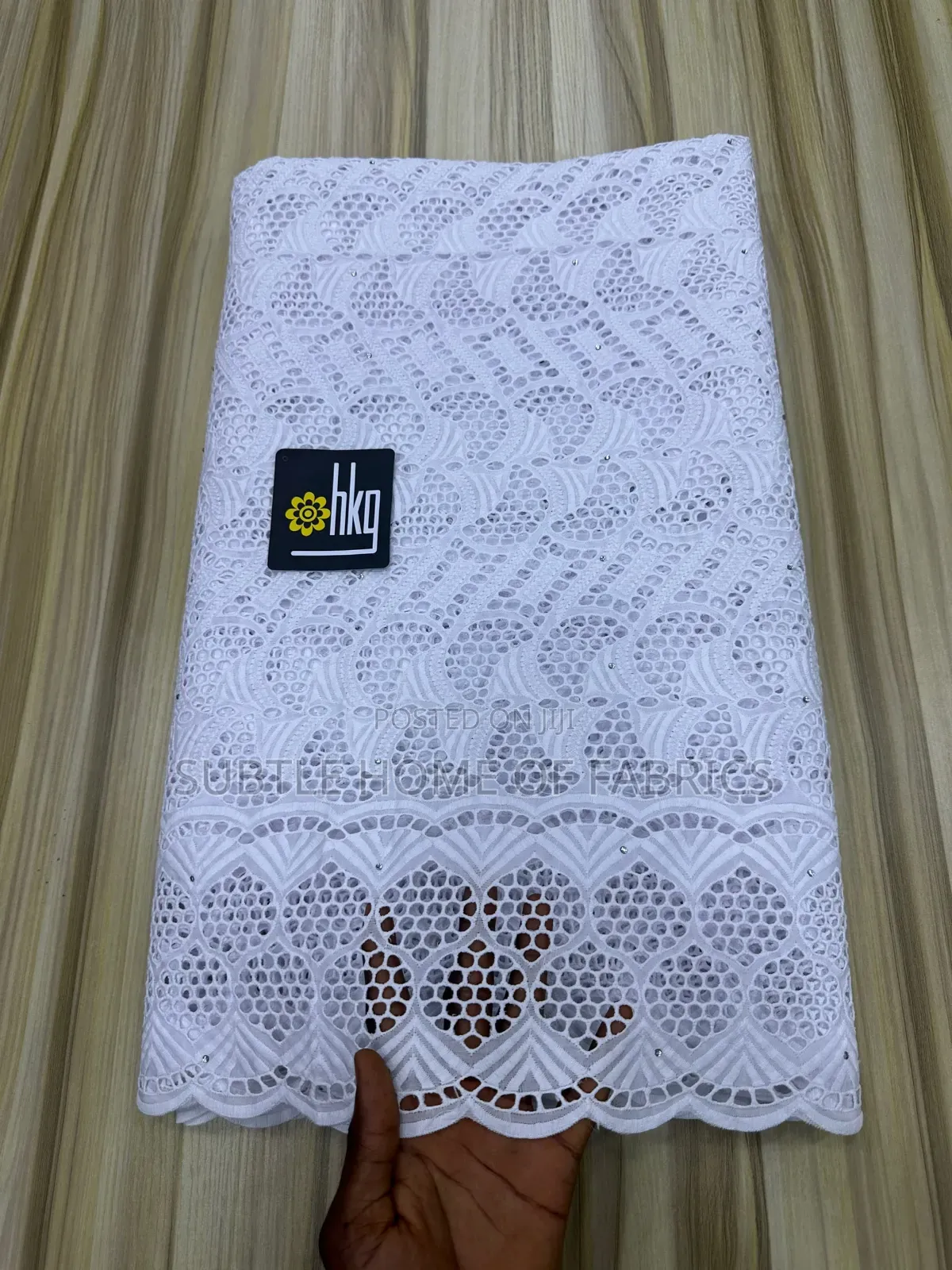 All White HKG Drylace — Elegance in Every Thread!