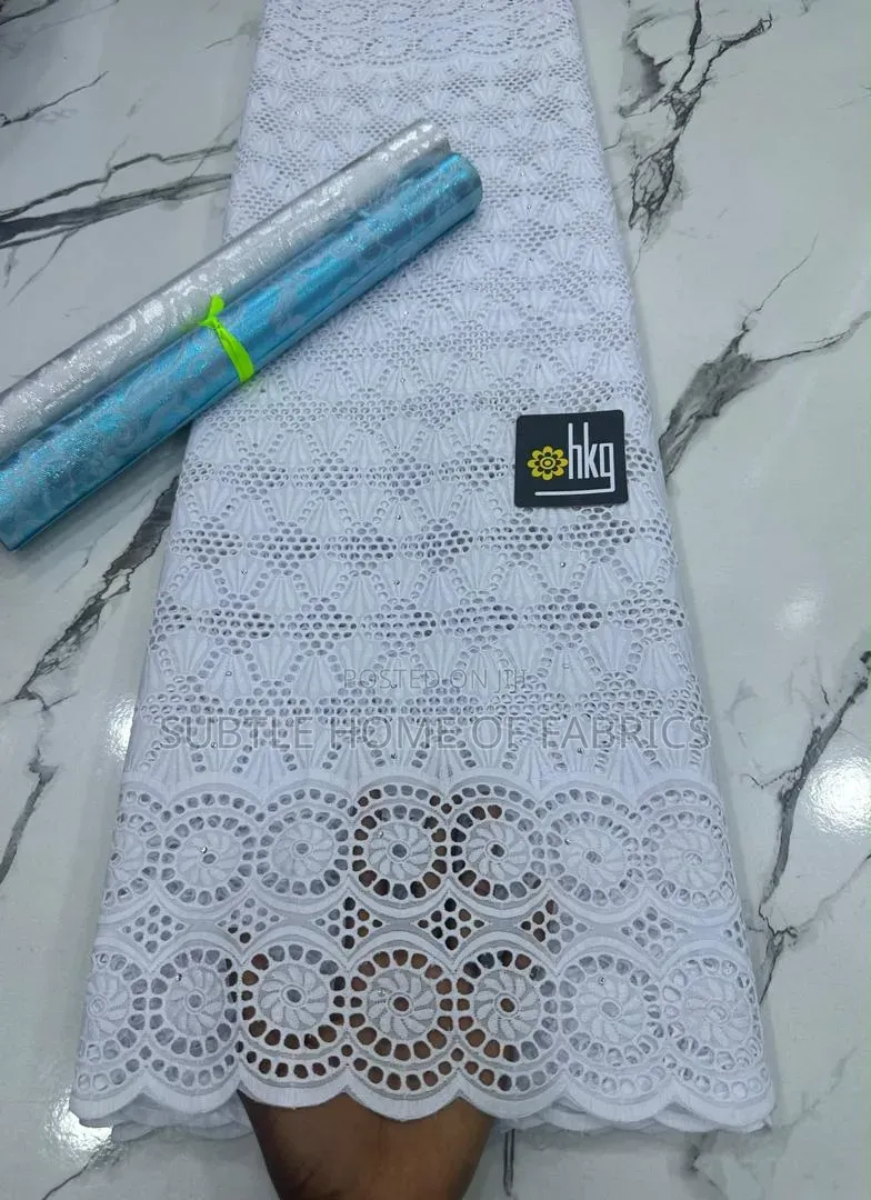 All White HKG Drylace — Elegance in Every Thread!