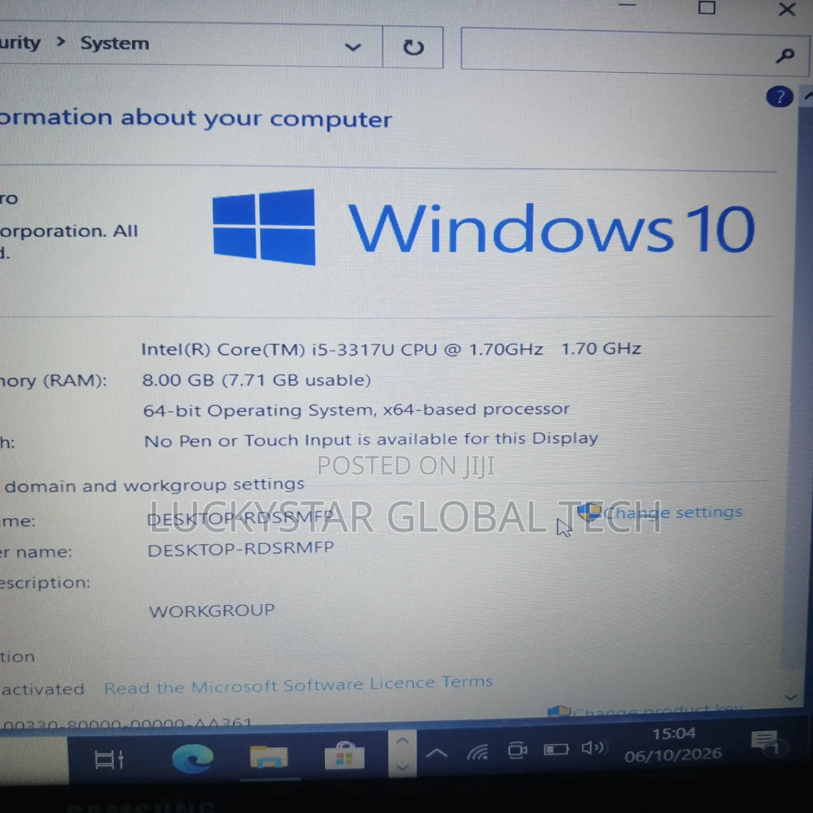 Laptop Samsung 8GB Intel Core i5 SSD 128GB