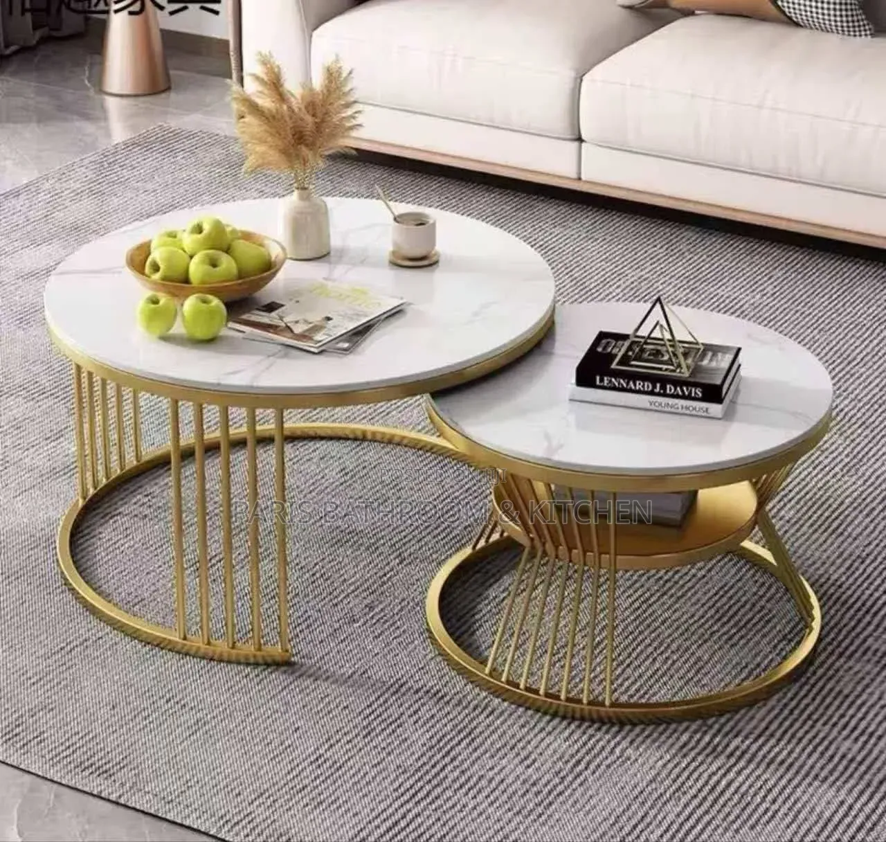 Real Marble Twin Center Table