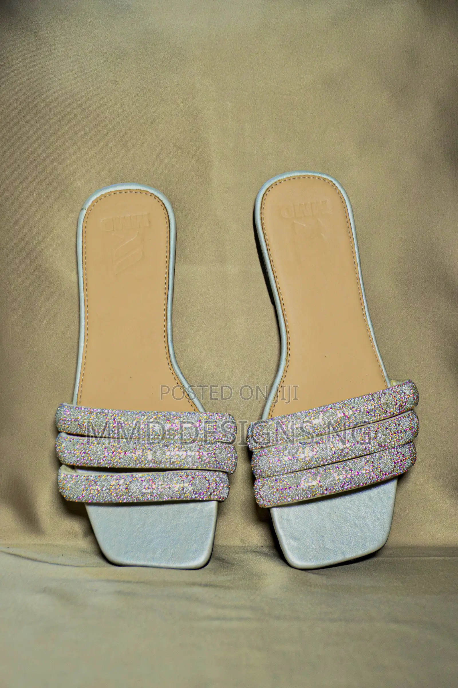 MMD Frosted Grace Women's Glitter Slides Size 39