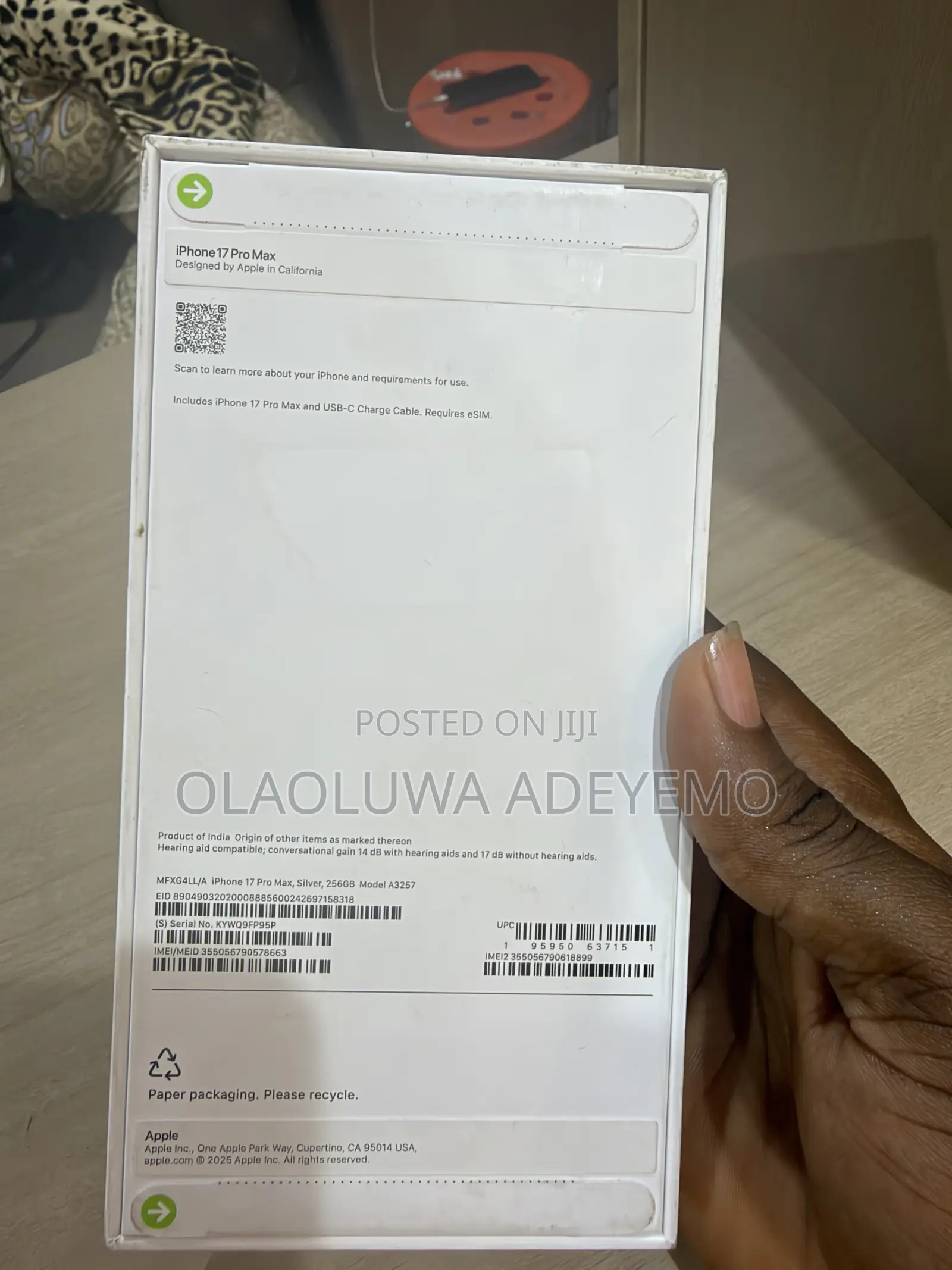 New Apple iPhone 17 Pro Max 256 GB Silver
