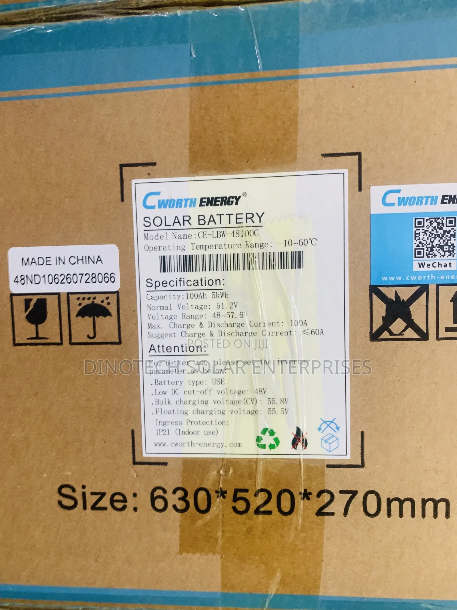 5kwh 48v Cworth ENERGY Solar Lithium Battery
