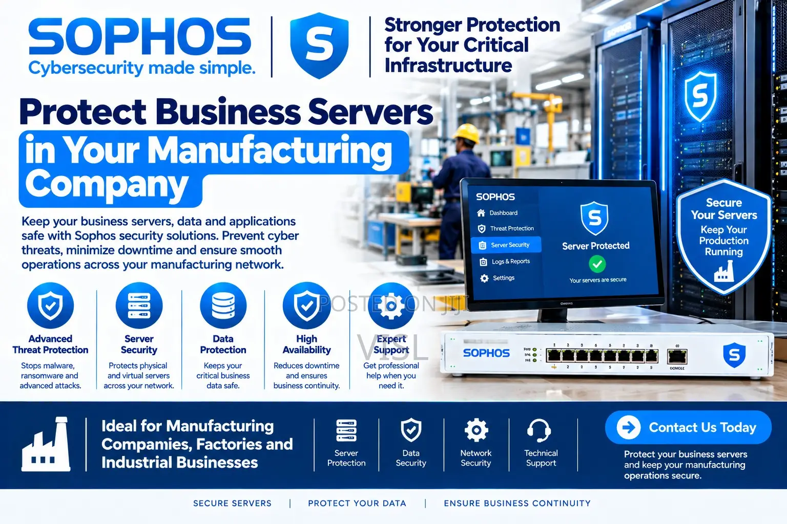Protect Business Servers in Your Manufacturing Company