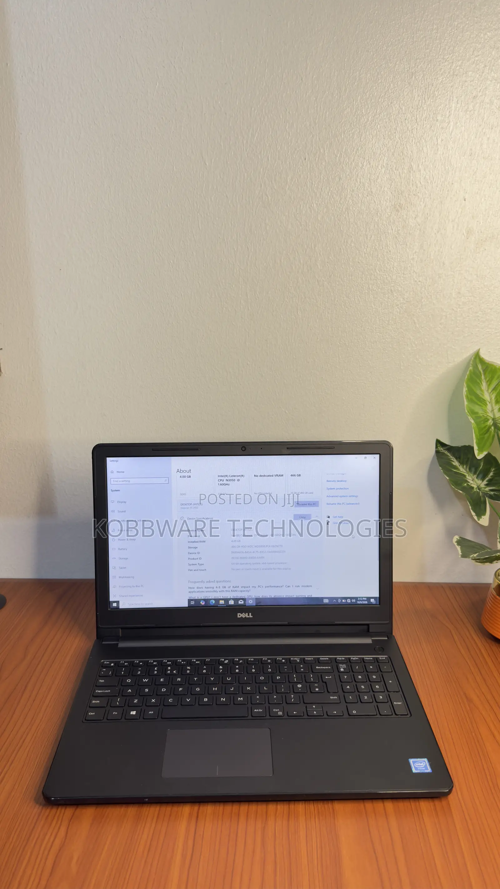 Laptop Dell Inspiron 15 3552 8GB Intel Celeron SSD 128GB