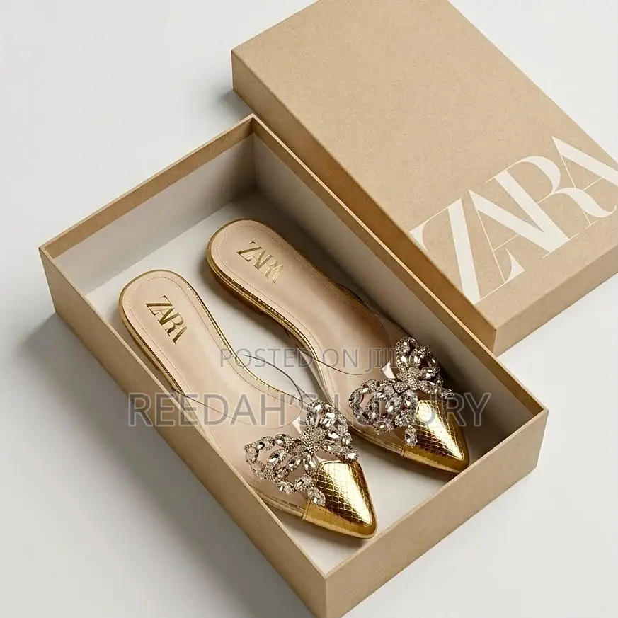 Crystal Bow Clear Mules Slippers