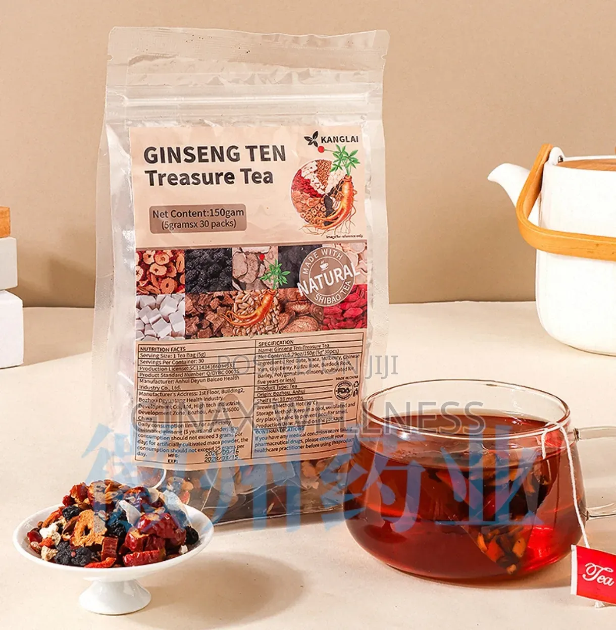 Ginseng Ten Treasure Tea (5 Grams × 30 Teabags)