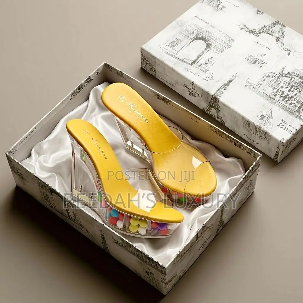Women’s Bubble Clear Wedge Mules
