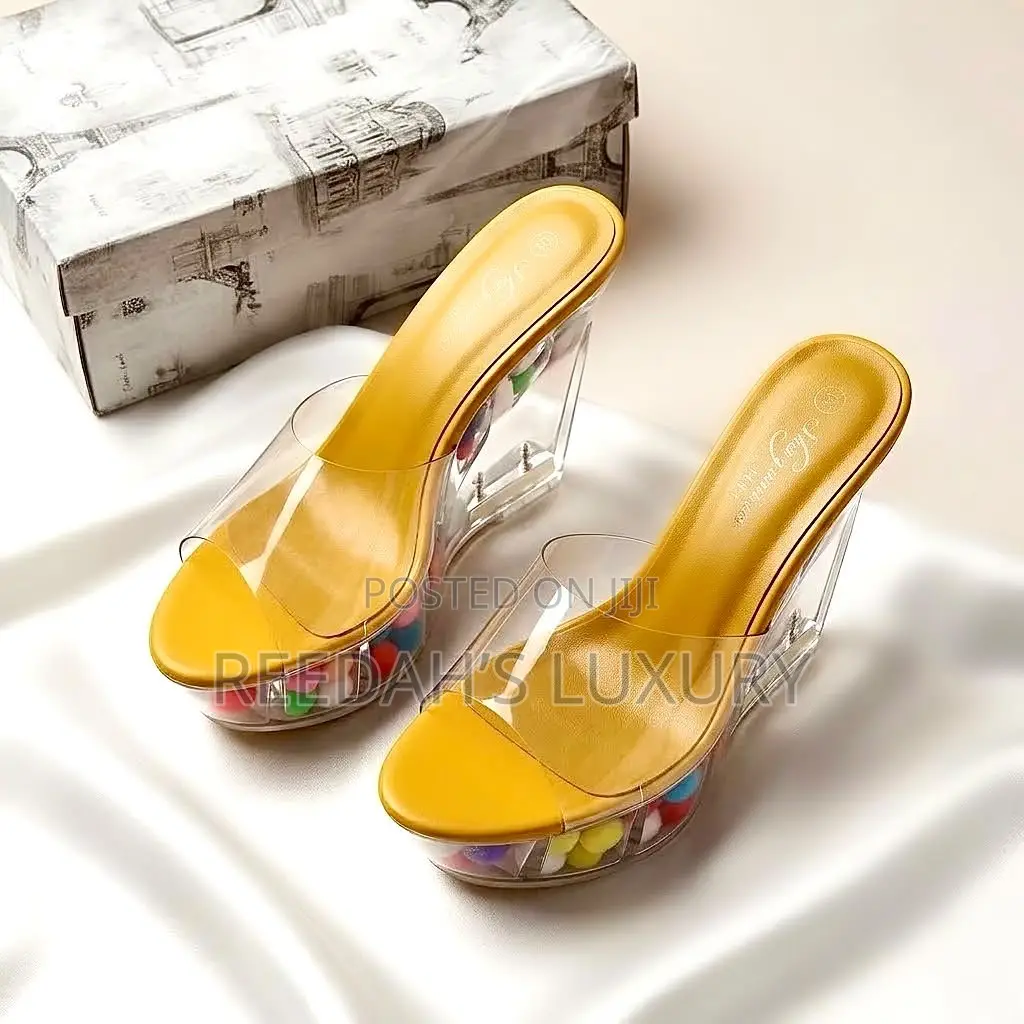 Women’s Bubble Clear Wedge Mules