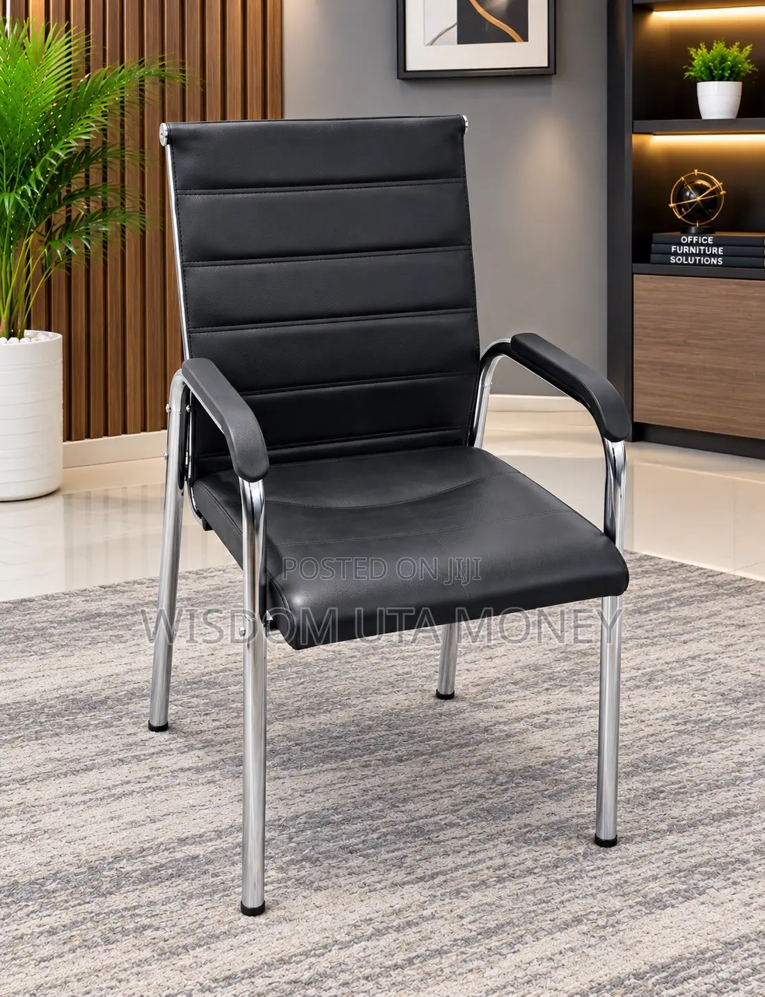 Premium High-Back Four-Leg Office Visitor Chair