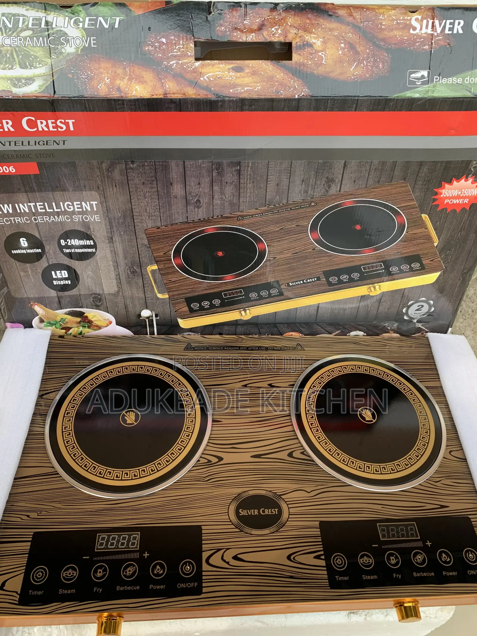 Silver Crest Double Electric Ceramic Hot Plate Stove - 3500W+3500W