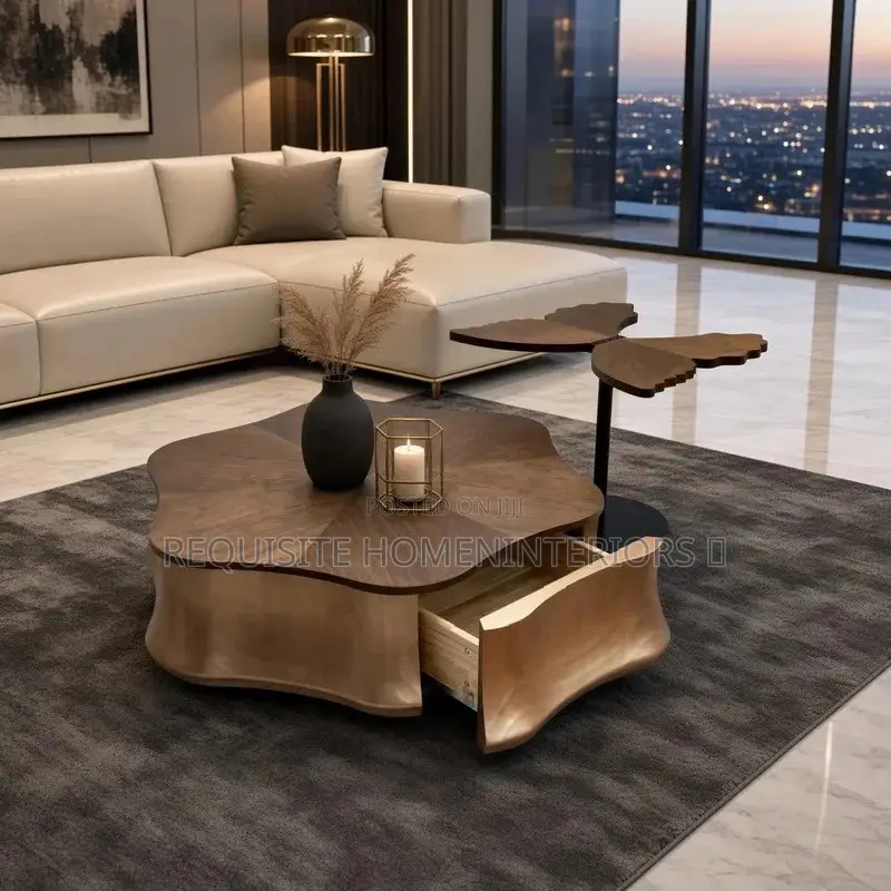 Luxury Center Table Set – Modern Wooden Designer Coffee Table