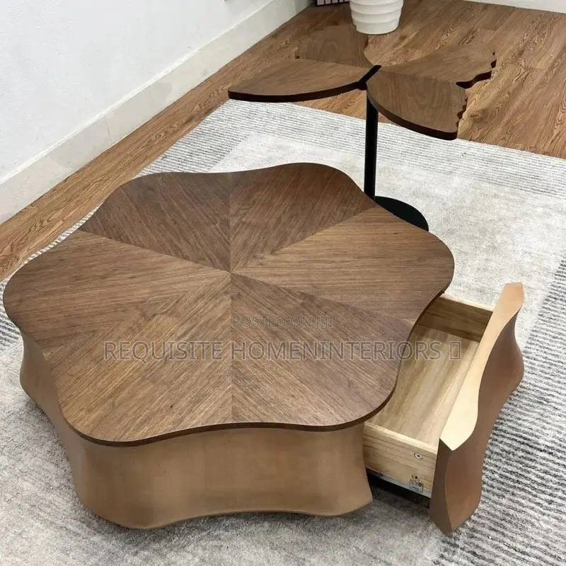 Luxury Center Table Set – Modern Wooden Designer Coffee Table
