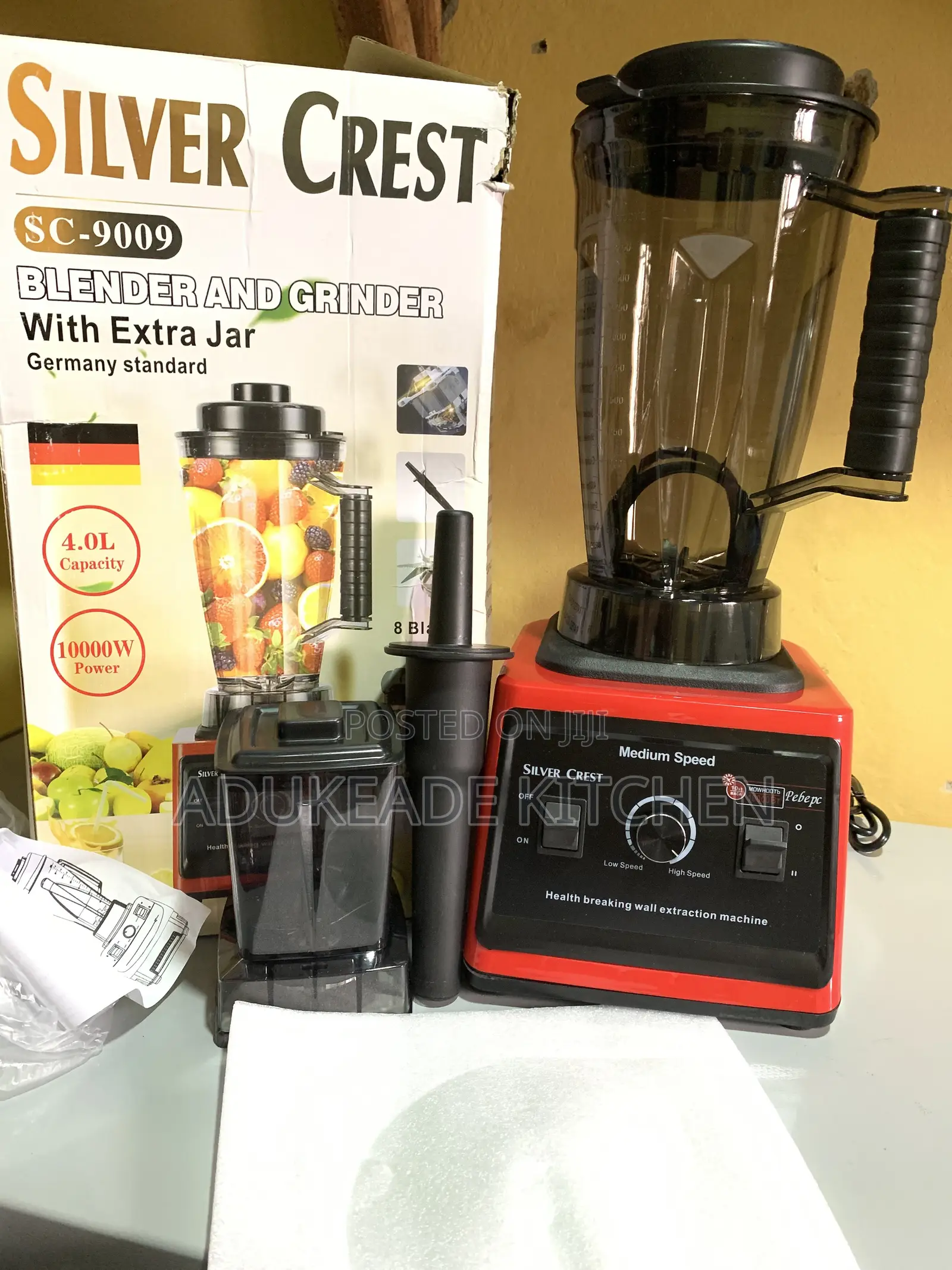 Silver Crest 4.0L Double Cup Commercial Blender and Grinder