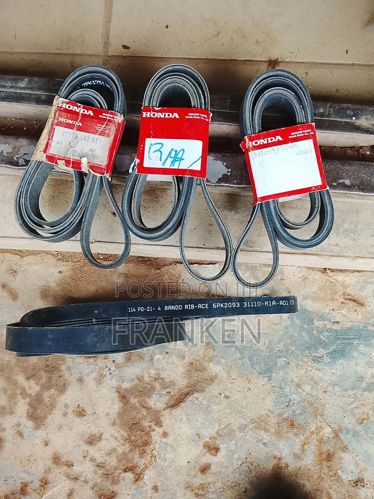 Original Engine or Fan Belt for All Honda Models Are Available 