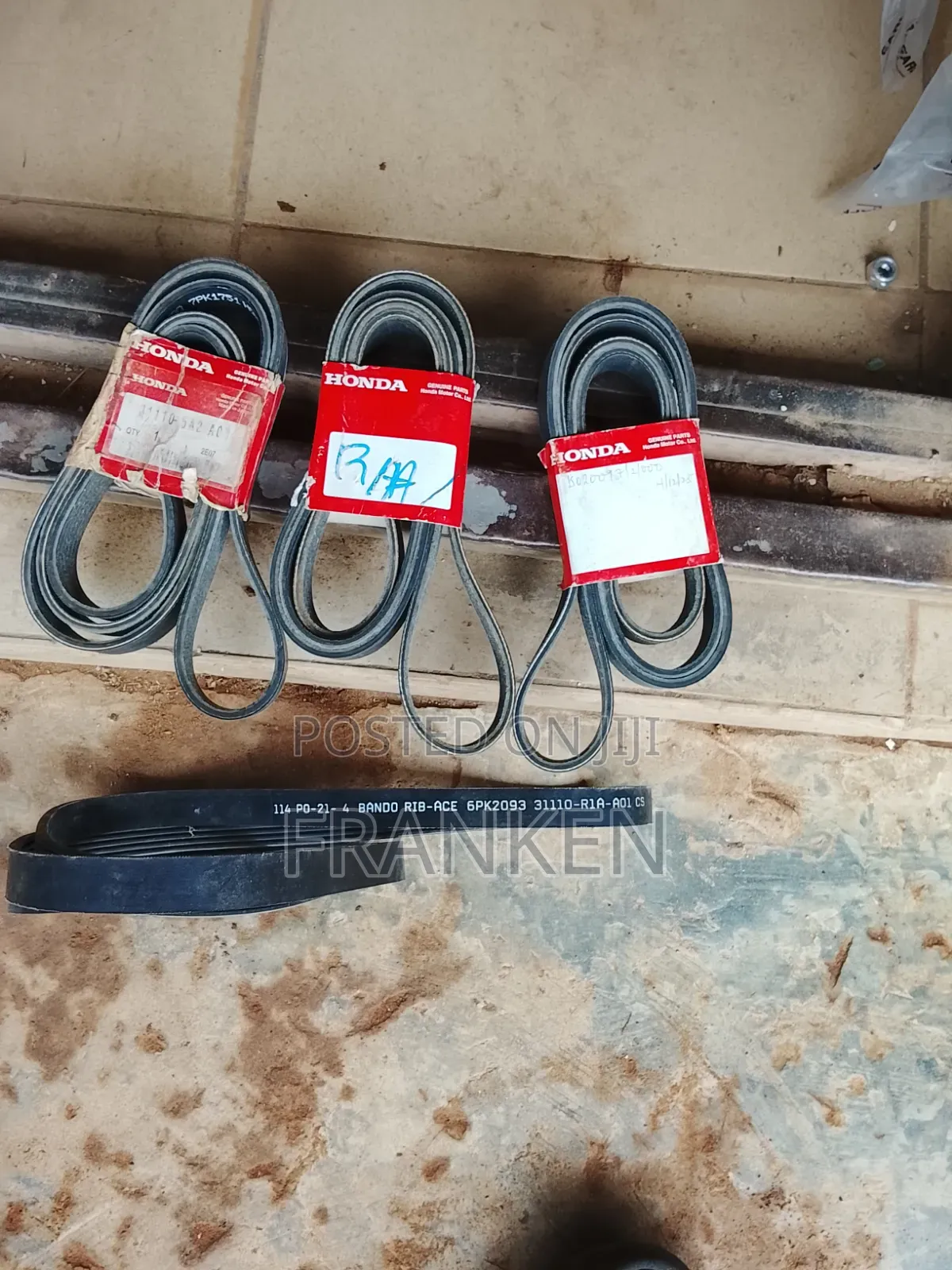 Original Engine or Fan Belt for All Honda Models Are Available 